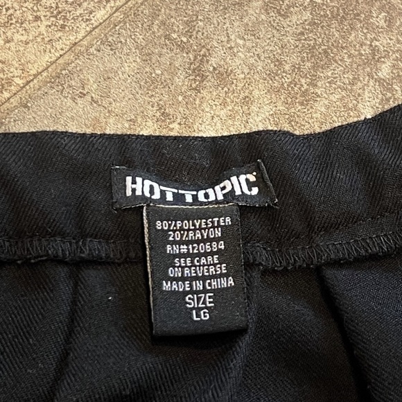 Hot Topic Goth Cheer Black White Stripe Pleated High Rise Mini Skirt Large - Picture 7 of 10